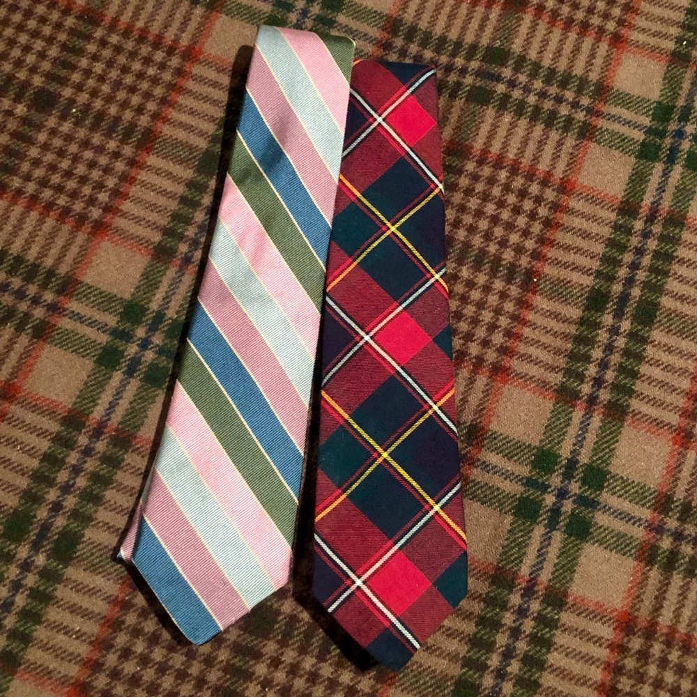 Two men’s neckties by Kenneth Gordon.